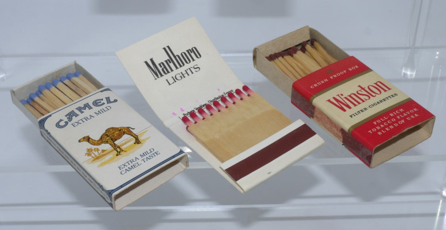Set of 2 Vintage Matchboxes - Cigarette Manufacturers - 5 pcs - Period: 1970s/80s/90s