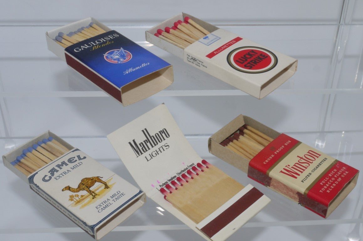 Set of 2 Vintage Matchboxes - Cigarette Manufacturers - 5 pcs - Period: 1970s/80s/90s