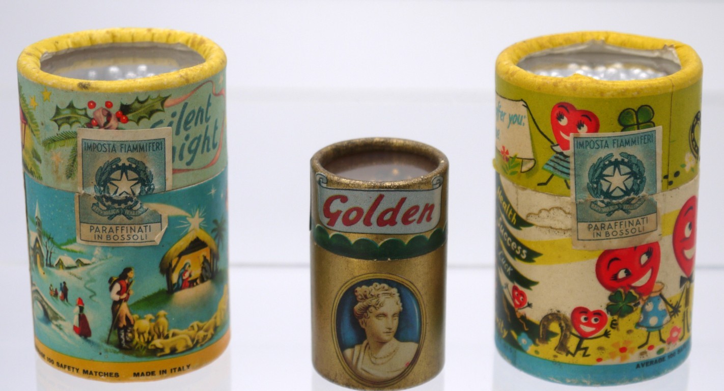 Set No. 1 - Vintage Matchboxes - Cylindrical Packs - 5 pcs - Period: 1950/60