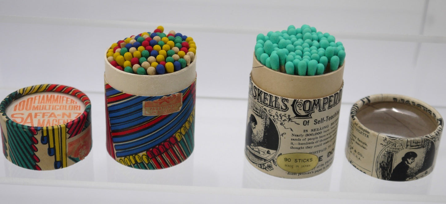 Set No. 1 - Vintage Matchboxes - Cylindrical Packs - 5 pcs - Period: 1950/60