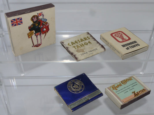 Set of 4 Vintage Matchboxes - Places/Travel - 5 pcs - Period: 1970s/80s/90s