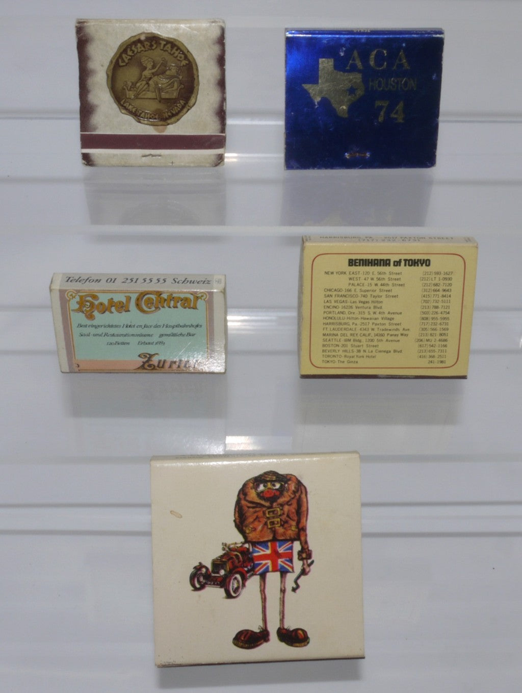 Set of 4 Vintage Matchboxes - Places/Travel - 5 pcs - Period: 1970s/80s/90s