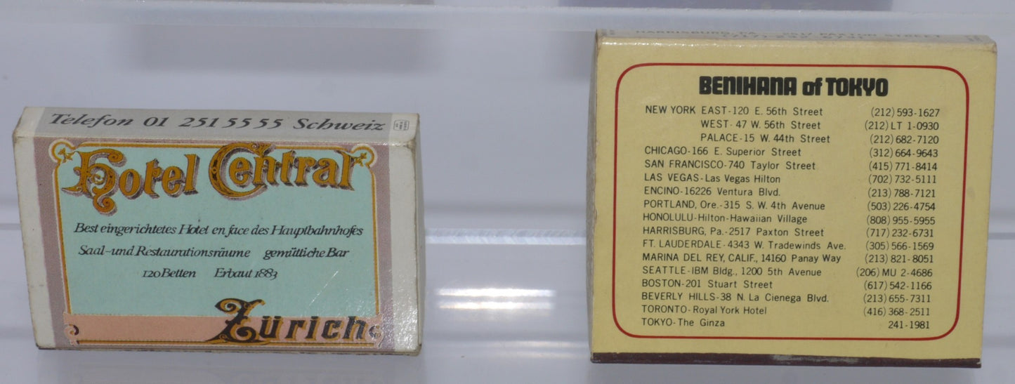 Set of 4 Vintage Matchboxes - Places/Travel - 5 pcs - Period: 1970s/80s/90s