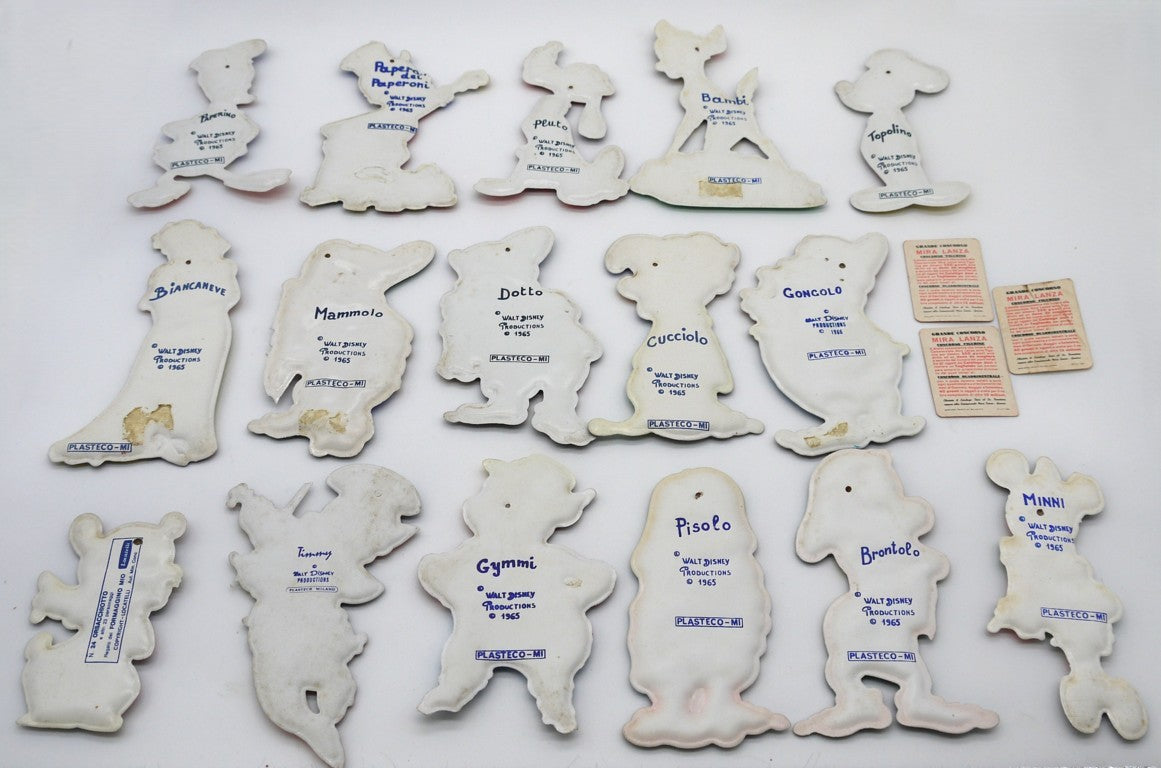 Figurine Plasteco Formaggini Mio - Lotto personaggi vari- 16 pezzi Epoca:1965/75