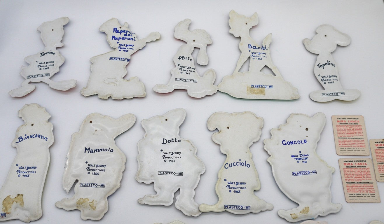 Figurine Plasteco Formaggini Mio - Lotto personaggi vari- 16 pezzi Epoca:1965/75