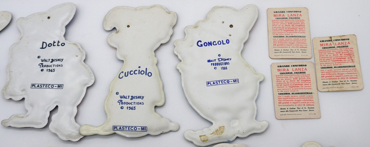 Figurine Plasteco Formaggini Mio - Lotto personaggi vari- 16 pezzi Epoca:1965/75