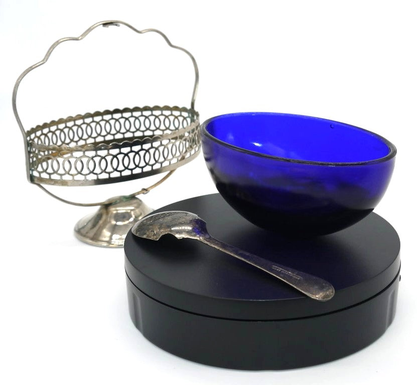 Formaggiera/Salsiera - cristallo e placcatura d'argento-Epoca:1960