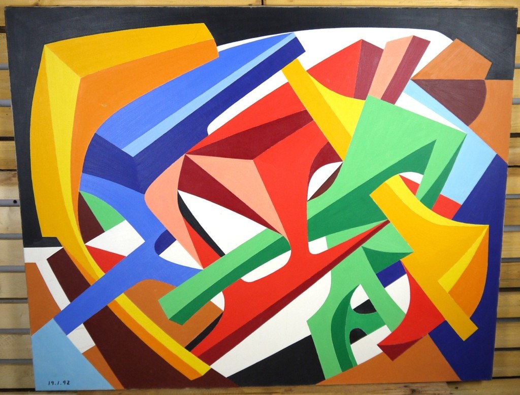 Giorgio Mazzetti (1934-2005) Dipinto originale astratto vista frontale