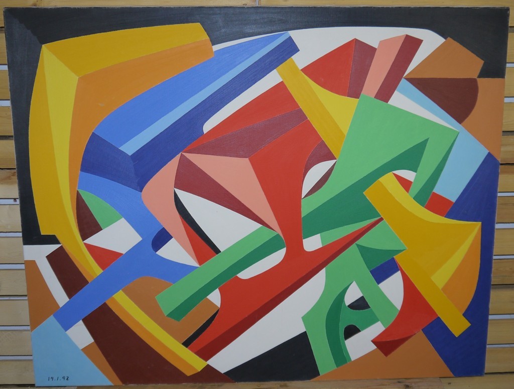 Giorgio Mazzetti (1934-2005) Dipinto originale astratto_ visualizzazione con flash