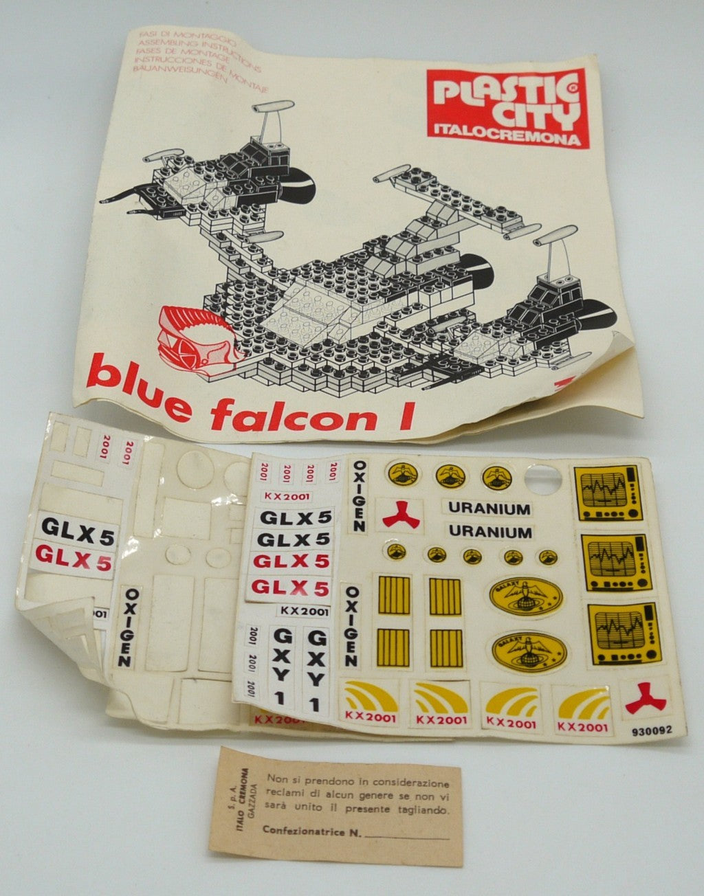 Plastic City ItaloCremona 331 Blue Falcon 1 dettaglio parte cartacea