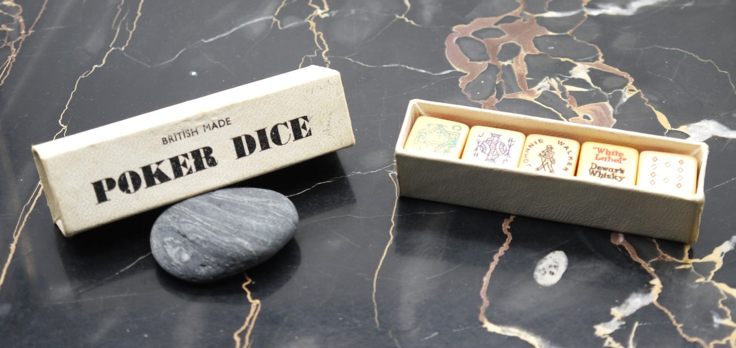 Johnnie Walker poker Dice British Made-Epoca: anni 60/70