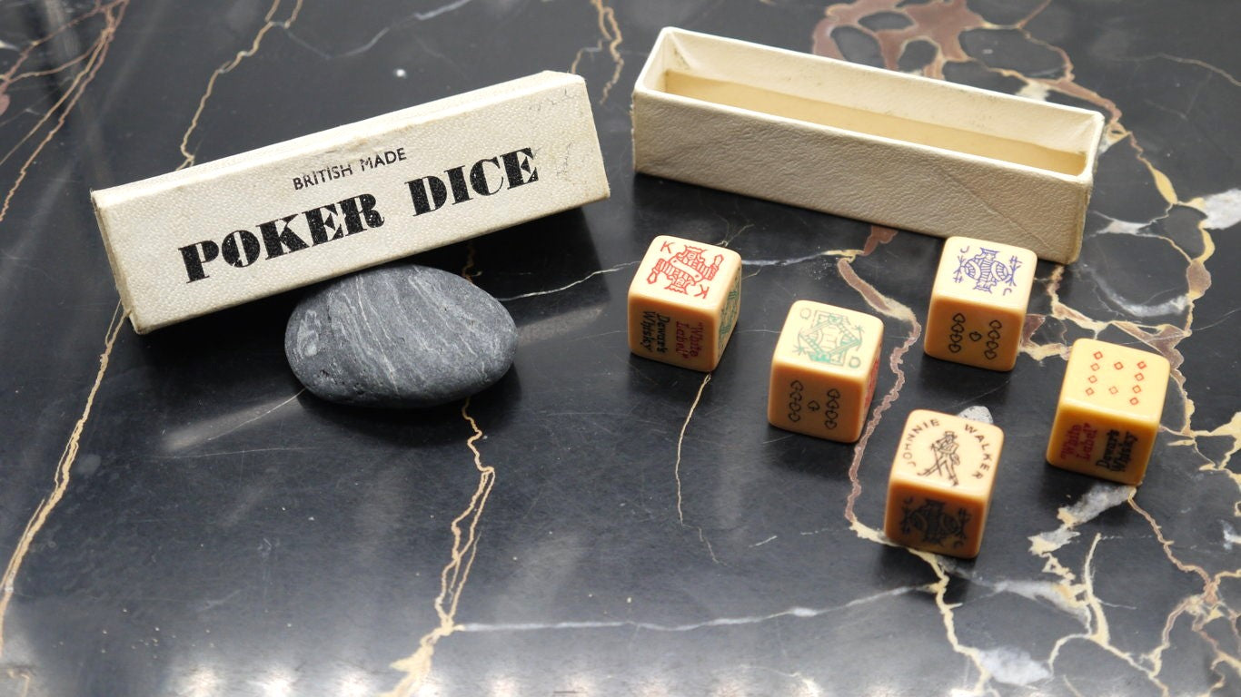 Johnnie Walker poker Dice British Made-Epoca: anni 60/70