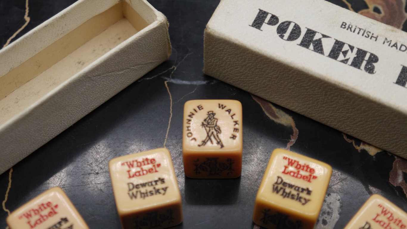Johnnie Walker poker Dice British Made-Epoca: anni 60/70