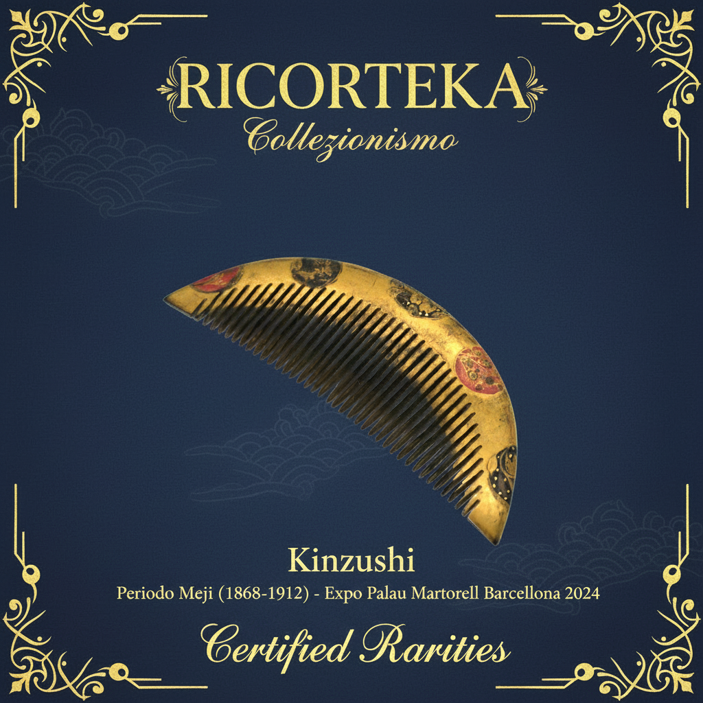 Japanese Meiji Kinzushi Geisha Hair Comb Rare -Periodo Meiji (1868-1912)