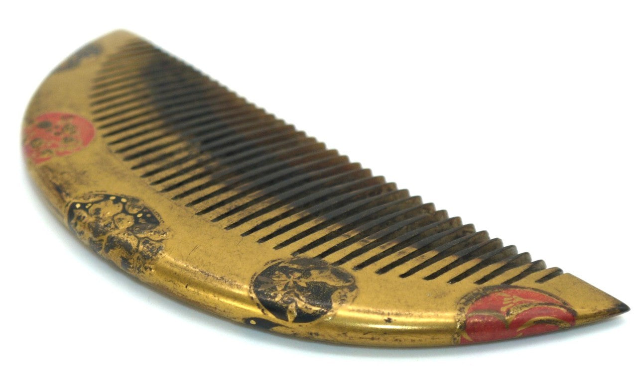 Japanese Meiji Kinzushi Geisha Hair Comb Rare -Meiji (1868-1912)