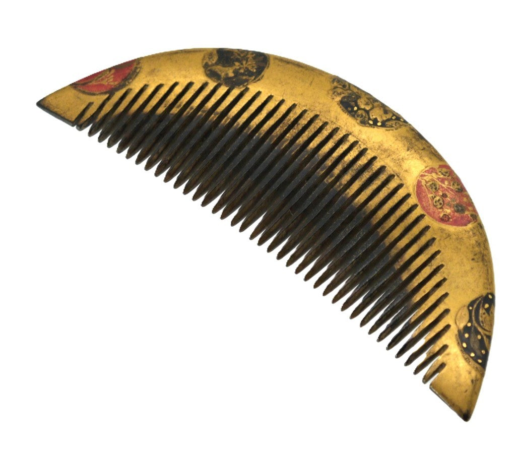 Japanese Meiji Kinzushi Geisha Hair Comb Rare -Meiji (1868-1912)