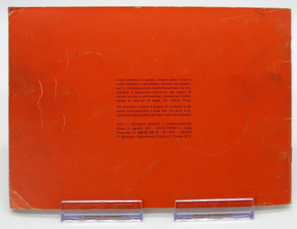 Manuel du propriétaire d'origine Fiat 126 - Période : 1973
