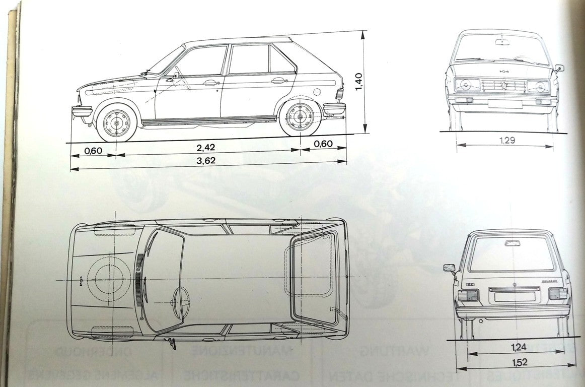 Manuel du propriétaire d'origine Peugeot 104 - Période : 1977