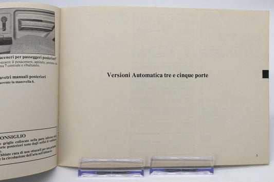 Libretto uso e manutenzione Originale Renault 5 Versioni 3/5 porte-Epoca:1985