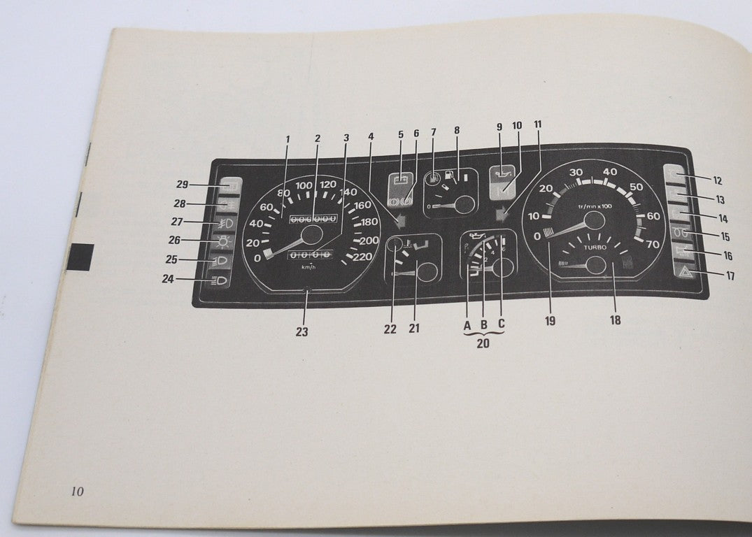 Manuel du propriétaire d'origine Renault 5, versions 3/5 portes - Période : 1985