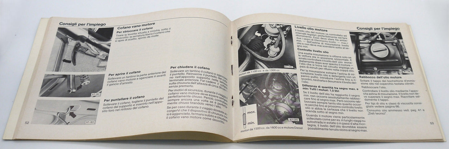 Manuel du propriétaire d'origine VW Golf - Période : 1979