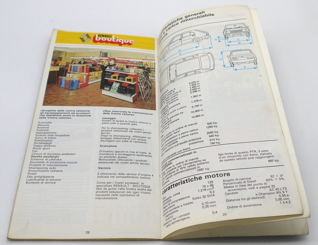 Libretto uso e manutenzione Originale Renault 14-RT 1210-Epoca:1978/80