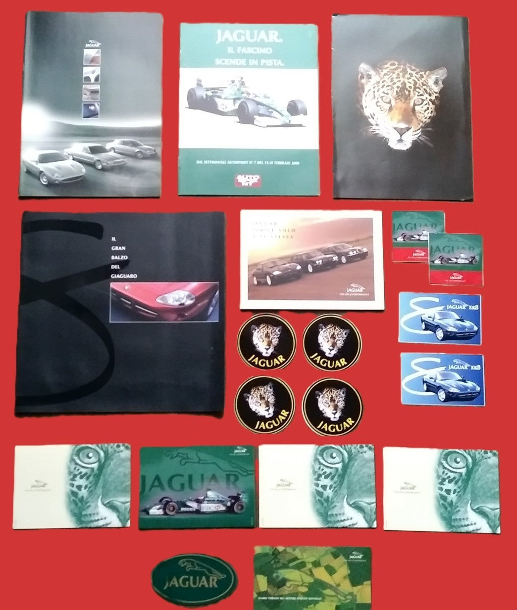 Lot de brochures/dépliants originaux Jaguar - Période : 1990-2000