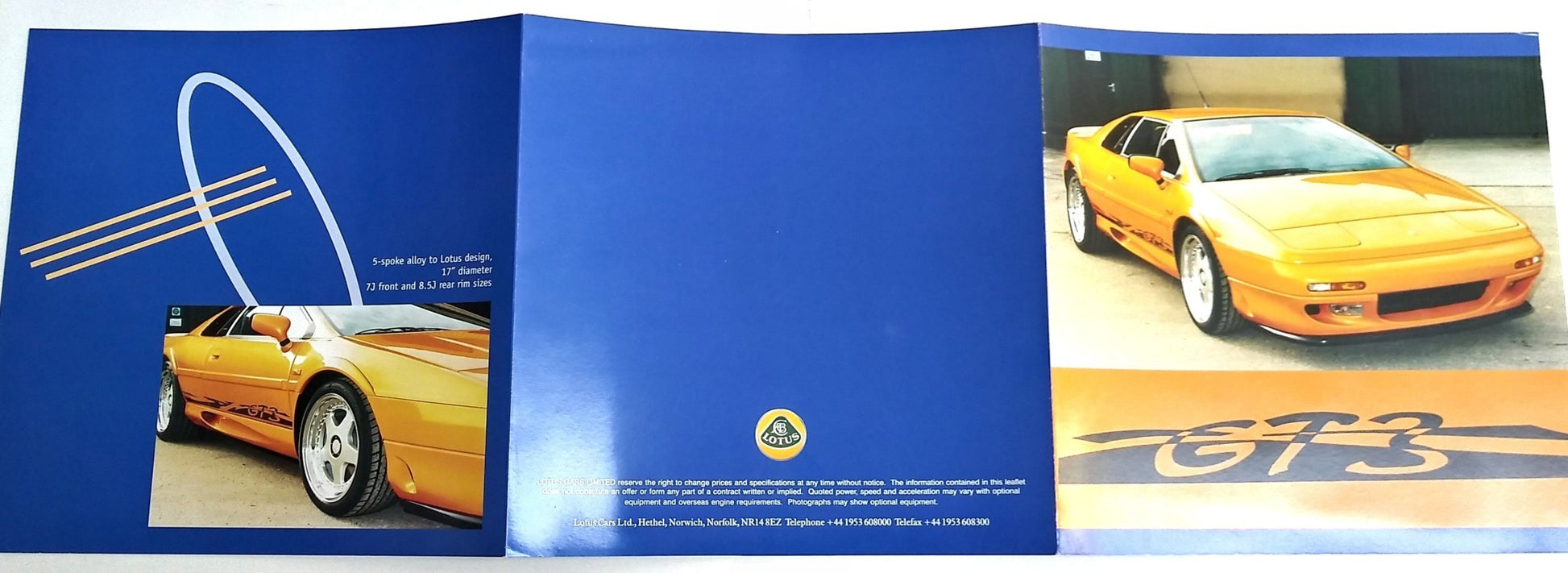 Set Lotus: GT3 (1998) brochure dispiegata