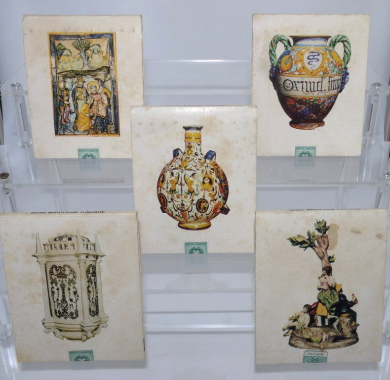 Lot de 5 boîtes d'allumettes vintage - Saffa, faïence italienne - 5 pièces - Période : 1970/80