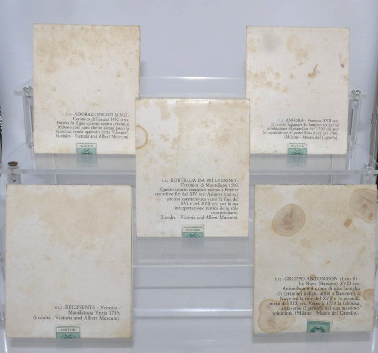 Lot de 5 boîtes d'allumettes vintage - Saffa, faïence italienne - 5 pièces - Période : 1970/80