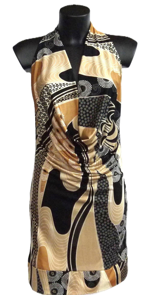 Top Smanicato MM&amp;I con Drappeggio Frontale e Scollo a V vista totale frontale