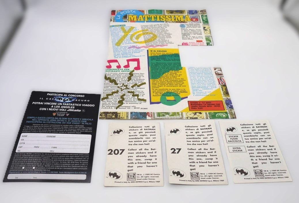 Mini-série d'autocollants Batman vintage - 10 pièces - Période : 1989