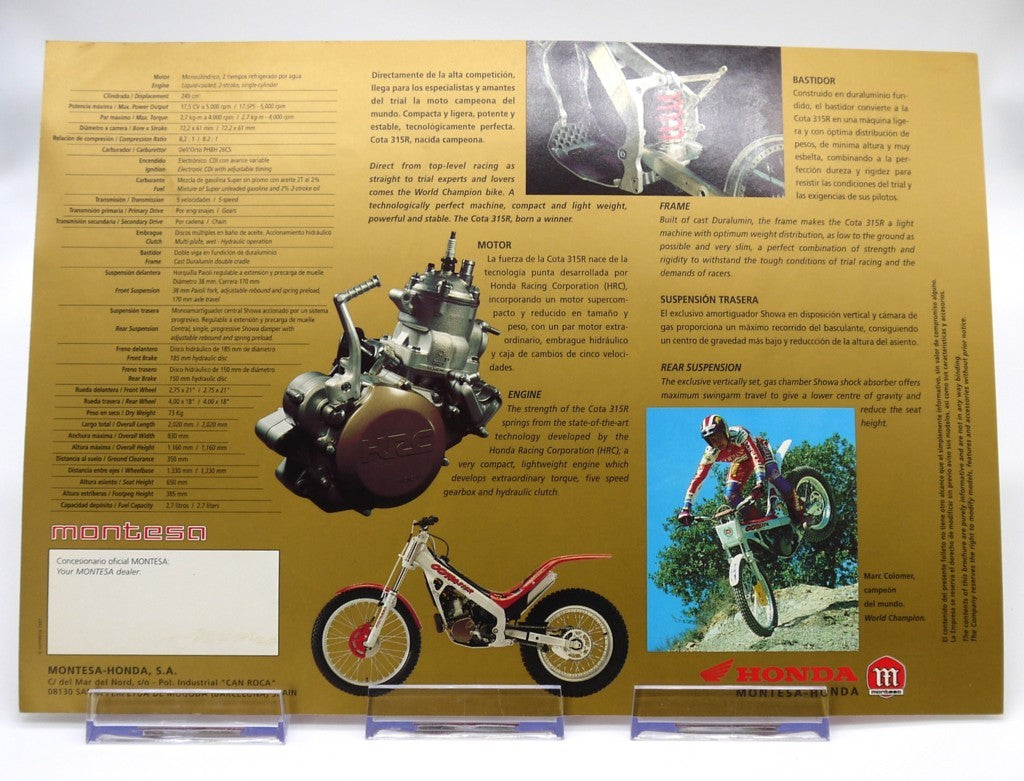 Brochure commerciale/publicitaire Montesa Cota 315R - Période : 1998