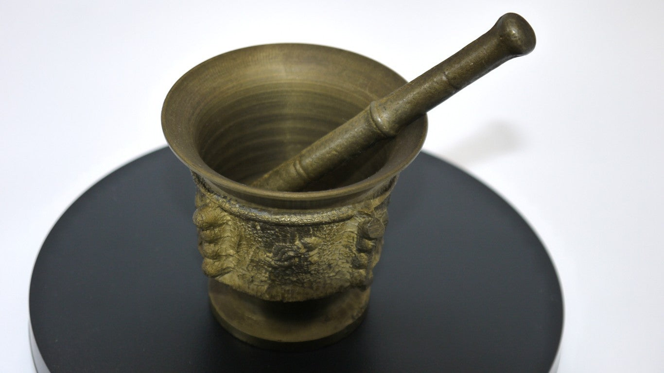 Antico piccolo Mortaio con Pestello- Italia -Epoca:1950