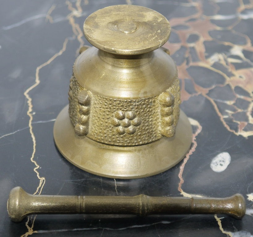 Antico piccolo Mortaio con Pestello-Spagna -Epoca:1950