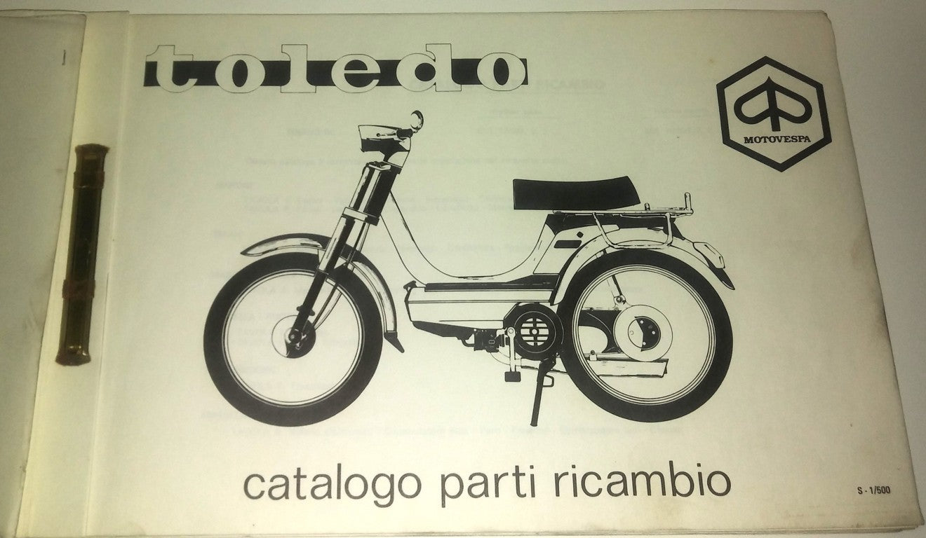 Catalogo parti di ricambio Motovespa/Piaggio Toledo+listino prezzi-Epoca:1980/83
