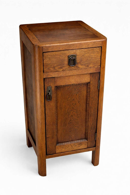 Mobiletto da Ingresso con Cassetto e Anta – Rovere Massello – Epoca: circa 1960