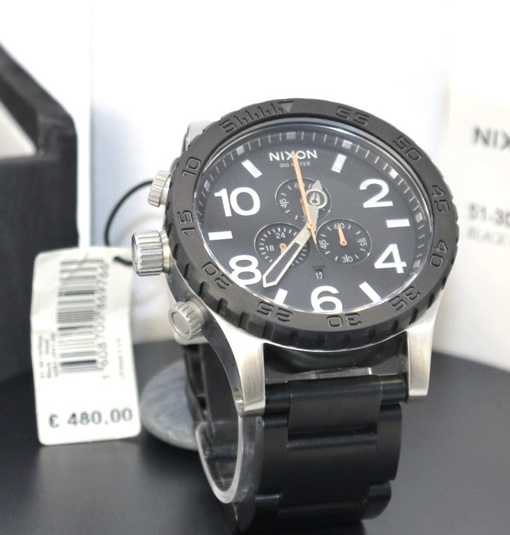Orologio da Uomo Nixon 51-30 Chrono Black Steel-cod:A0832541