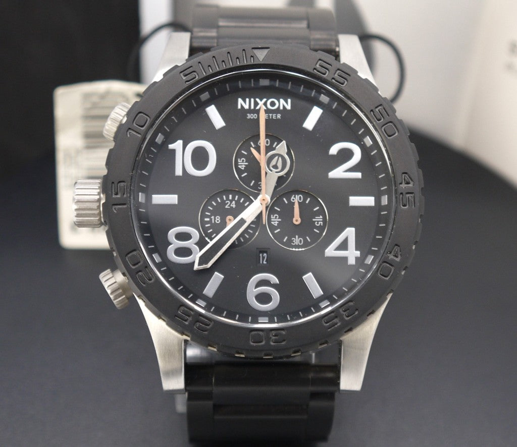 Orologio da Uomo Nixon 51-30 Chrono Black Steel-cod:A0832541