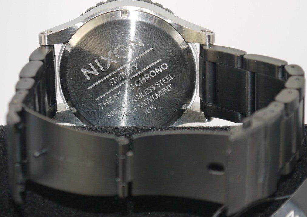 Orologio da Uomo Nixon 51-30 Chrono Black Steel-cod:A0832541