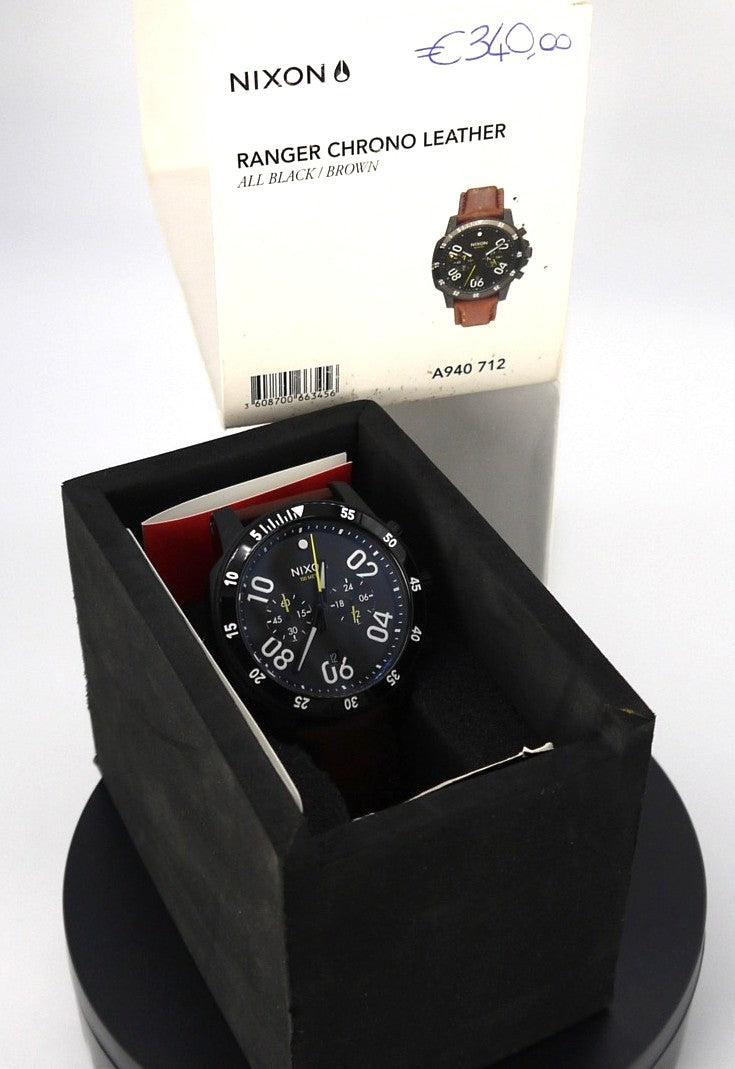 Montre homme Nixon Ranger Chrono en cuir - Code : A940 712