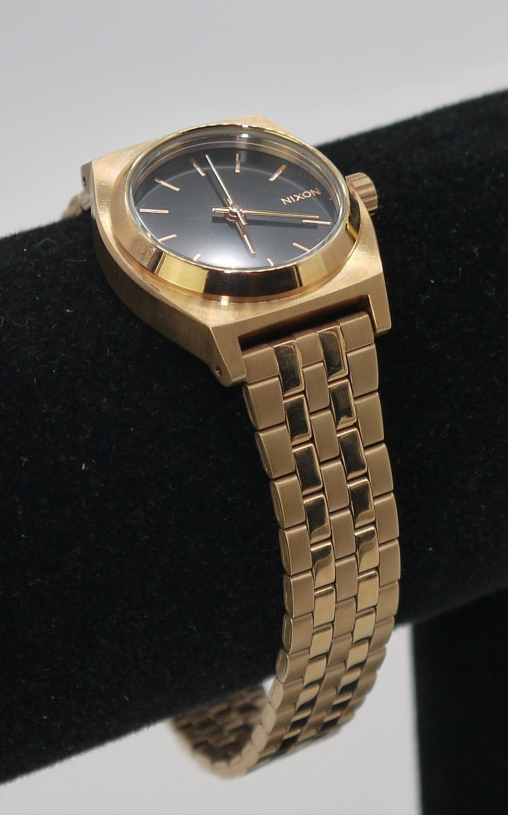 Montre femme Nixon Small Time Teller (Couleur : Or rose/Noir) réf. A399