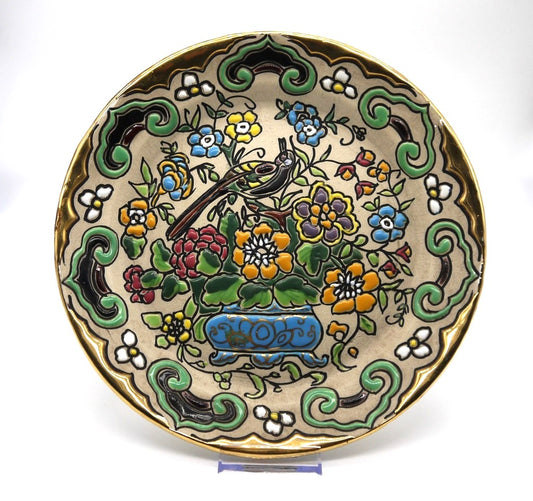 Andalusian wall plate in "Cuerda Seca" style - Period: 1960