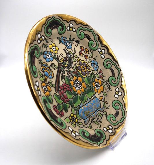 Andalusian wall plate in "Cuerda Seca" style - Period: 1960
