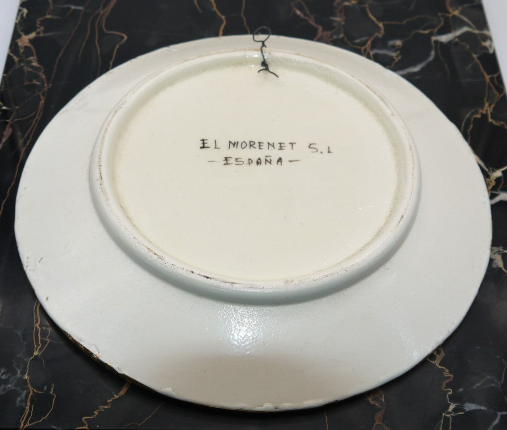 Andalusian wall plate in "Cuerda Seca" style - Period: 1960