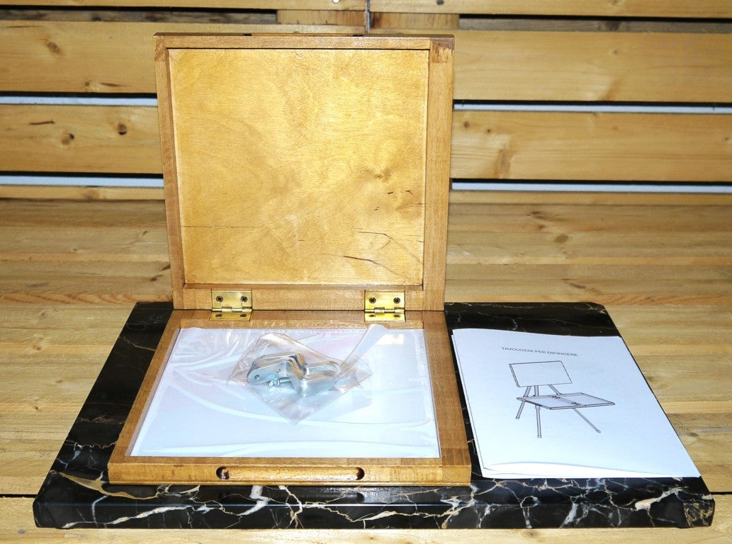 Pochade Standard a "Libro" in legno per pittura en plein air-vista frontale