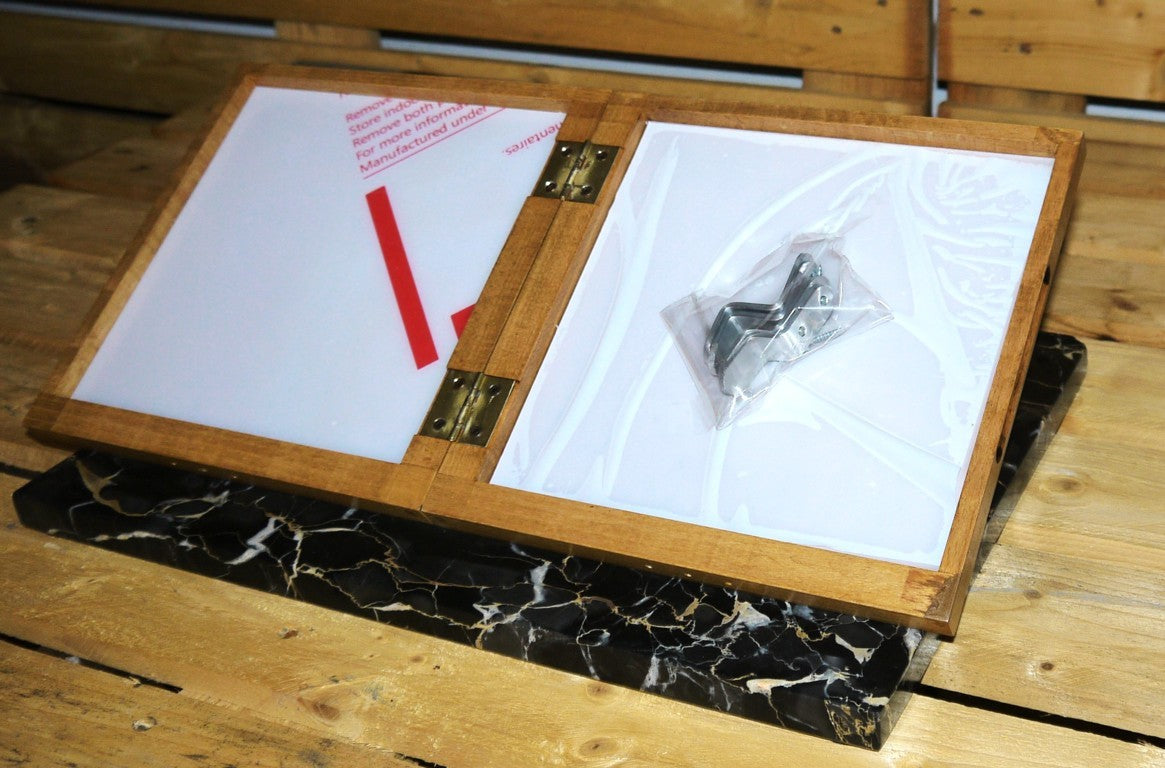 Pochade Standard a "Libro" in legno per pittura en plein air-dettaglio apertura