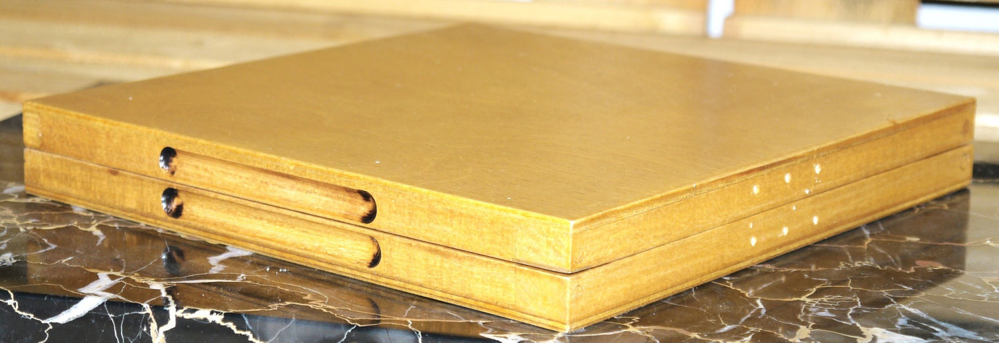 Pochade Standard a "Libro" in legno per pittura en plein air-dettaglio chiusura