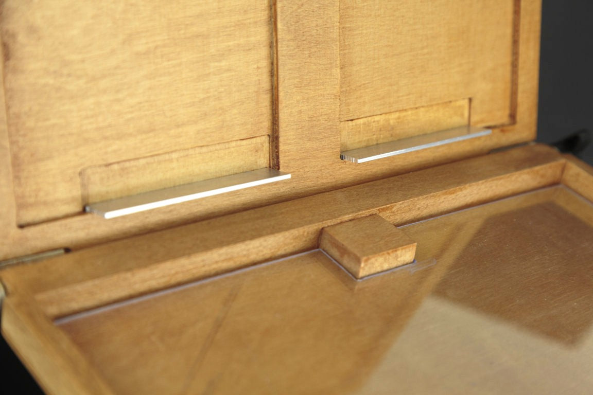 Pochade standard en bois de hêtre et de bouleau, fabriquée à la main