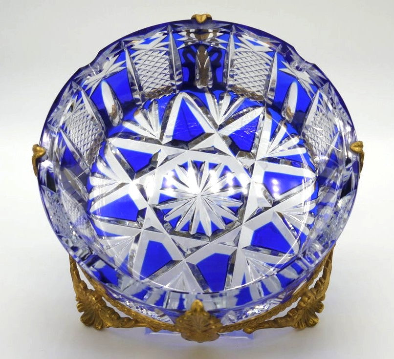 Rock crystal ashtray with bronze stand, Baroque style - Period: 1958/1960